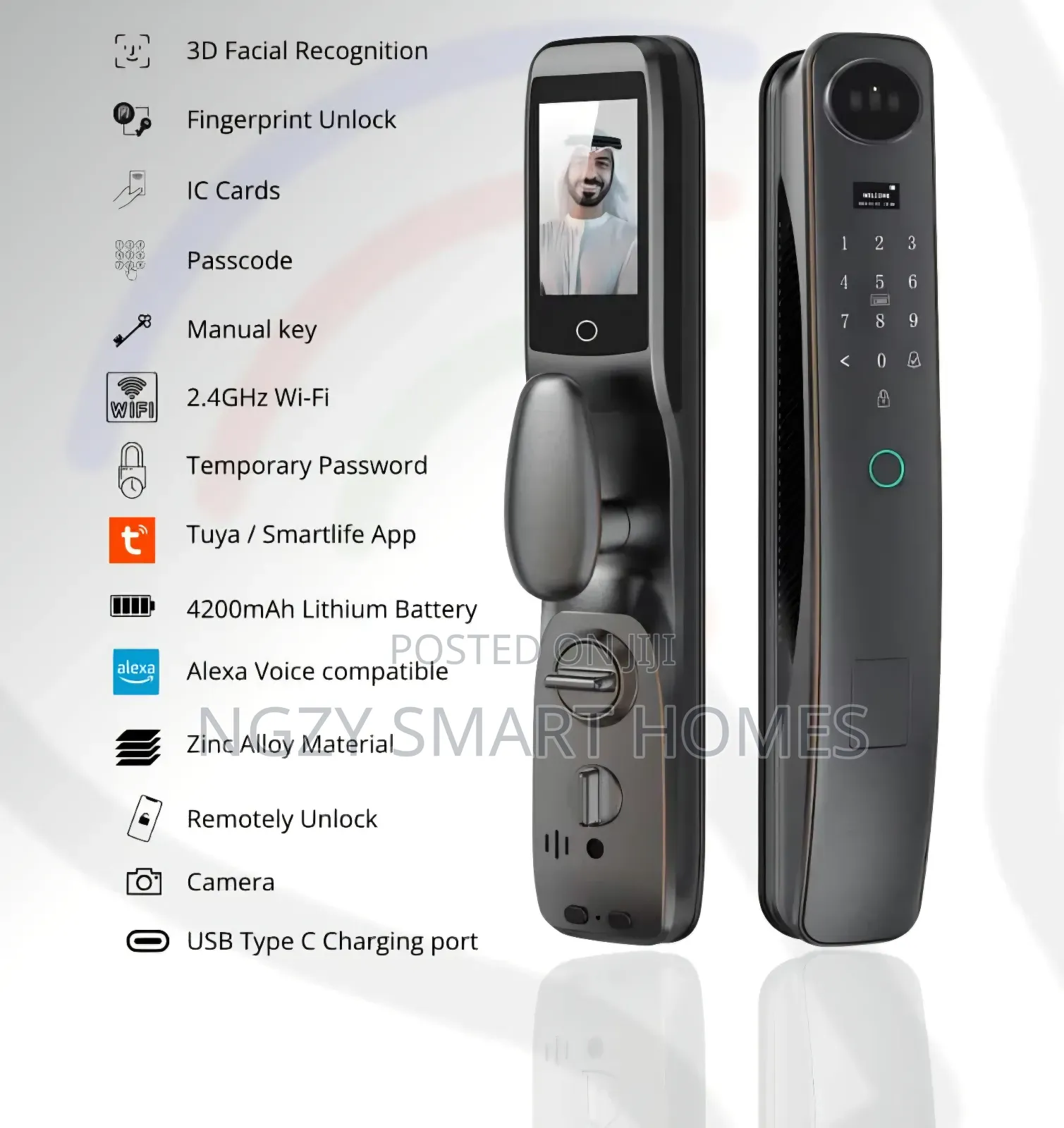 Premium Tuya NGZ-109 Digital Door Lock
