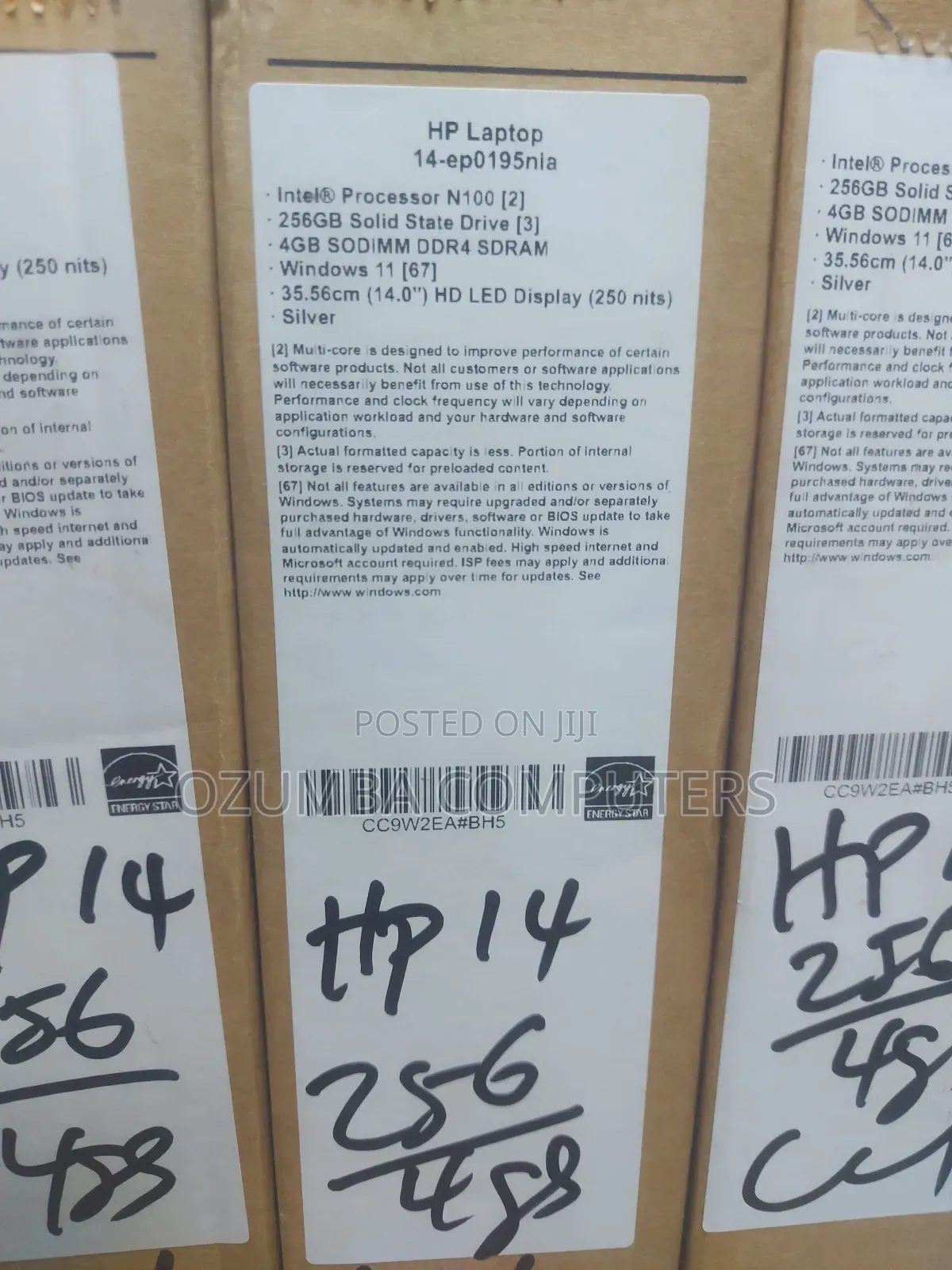 New Laptop HP 4GB Intel SSD 256GB