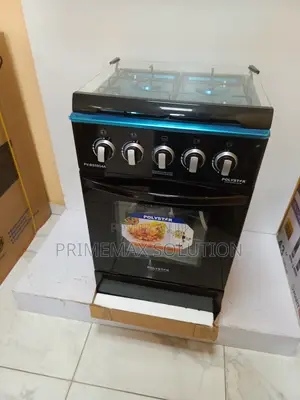 Polystar Brass 4 Burner Gas Cooker – Standing With Oven Grill