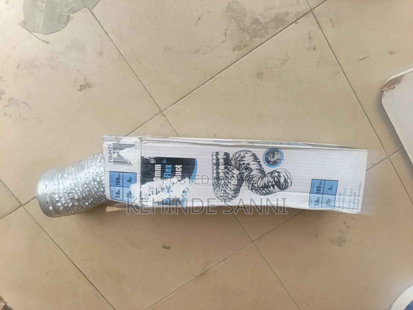 4" Heat Extractor Hose. (Vent Duct)