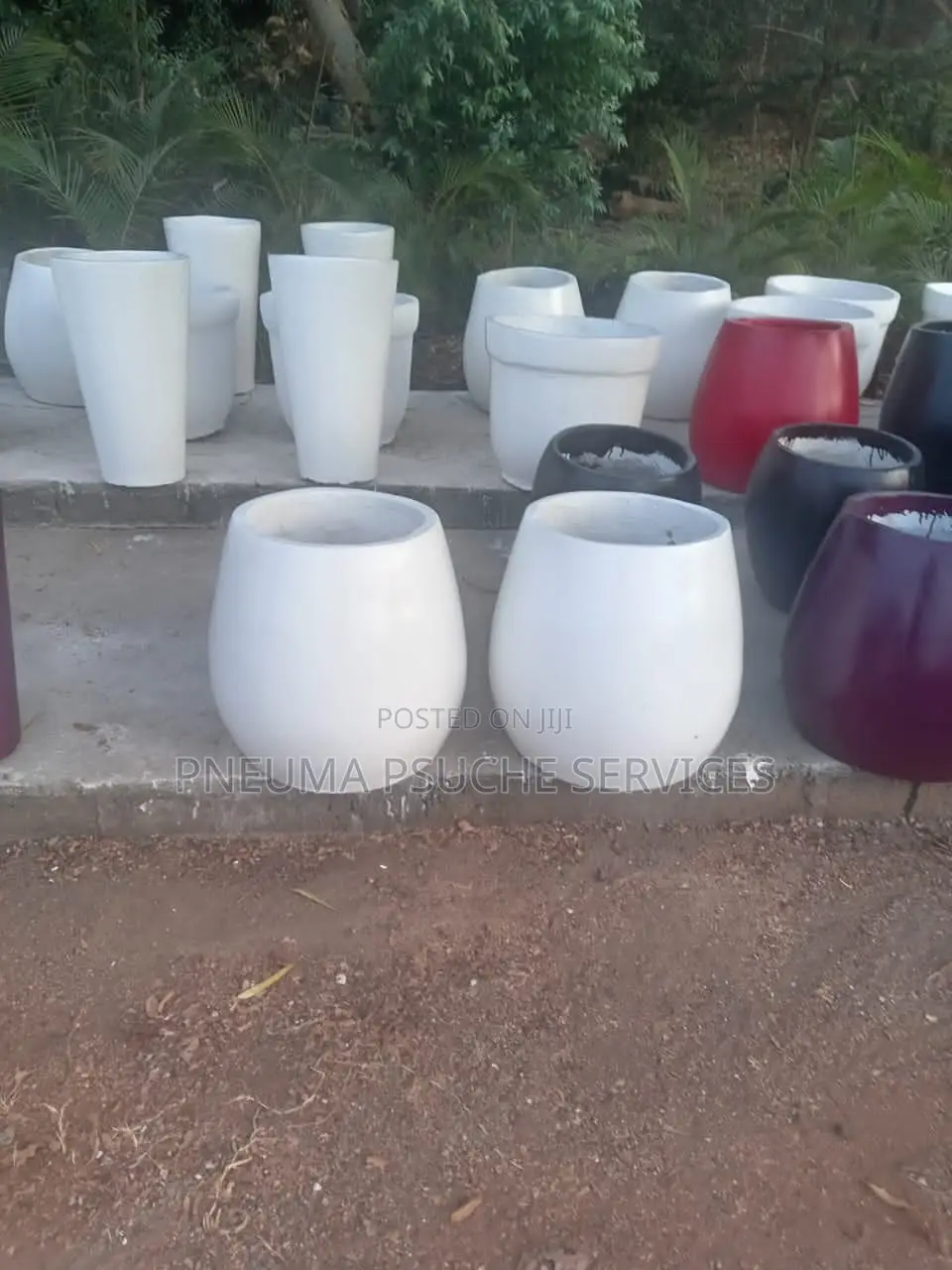 Artistic Solid Concrete Flowerpots and Vases