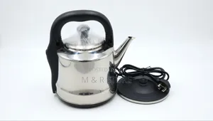 Premium Stainless Steel Cordless Electric Kettle – Black Handle Lid