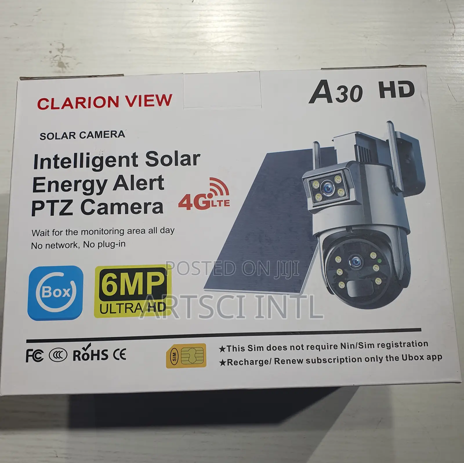 A30 6mp Ubox Solar Camera 4glte. Sim Included