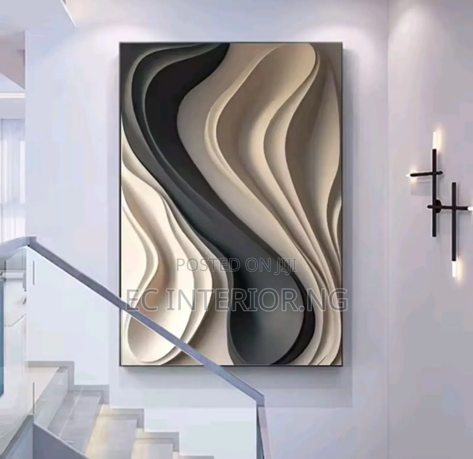 Abstract White and Grey 3d Vision