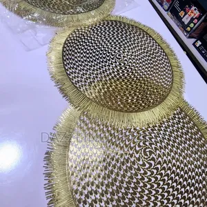 12pcs High Quality Luxury Table Mat - Woven Pattern