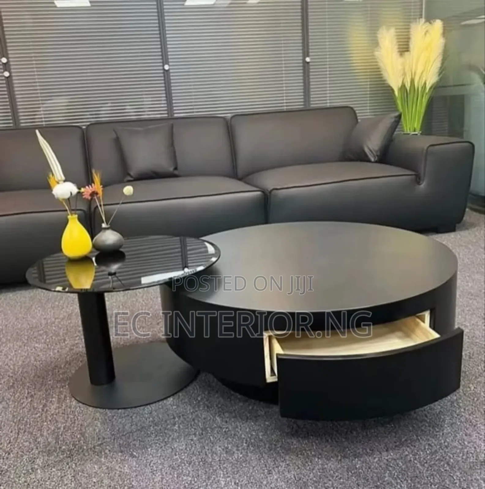 Pure Black Rock Slab Solid Wood