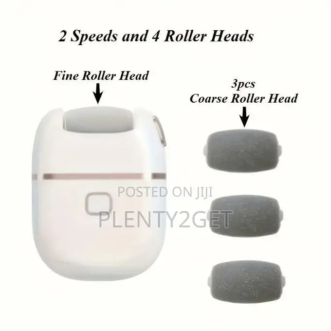 Rechargeable Electric Foot Grinder, Three Replaceable Grinding Heads