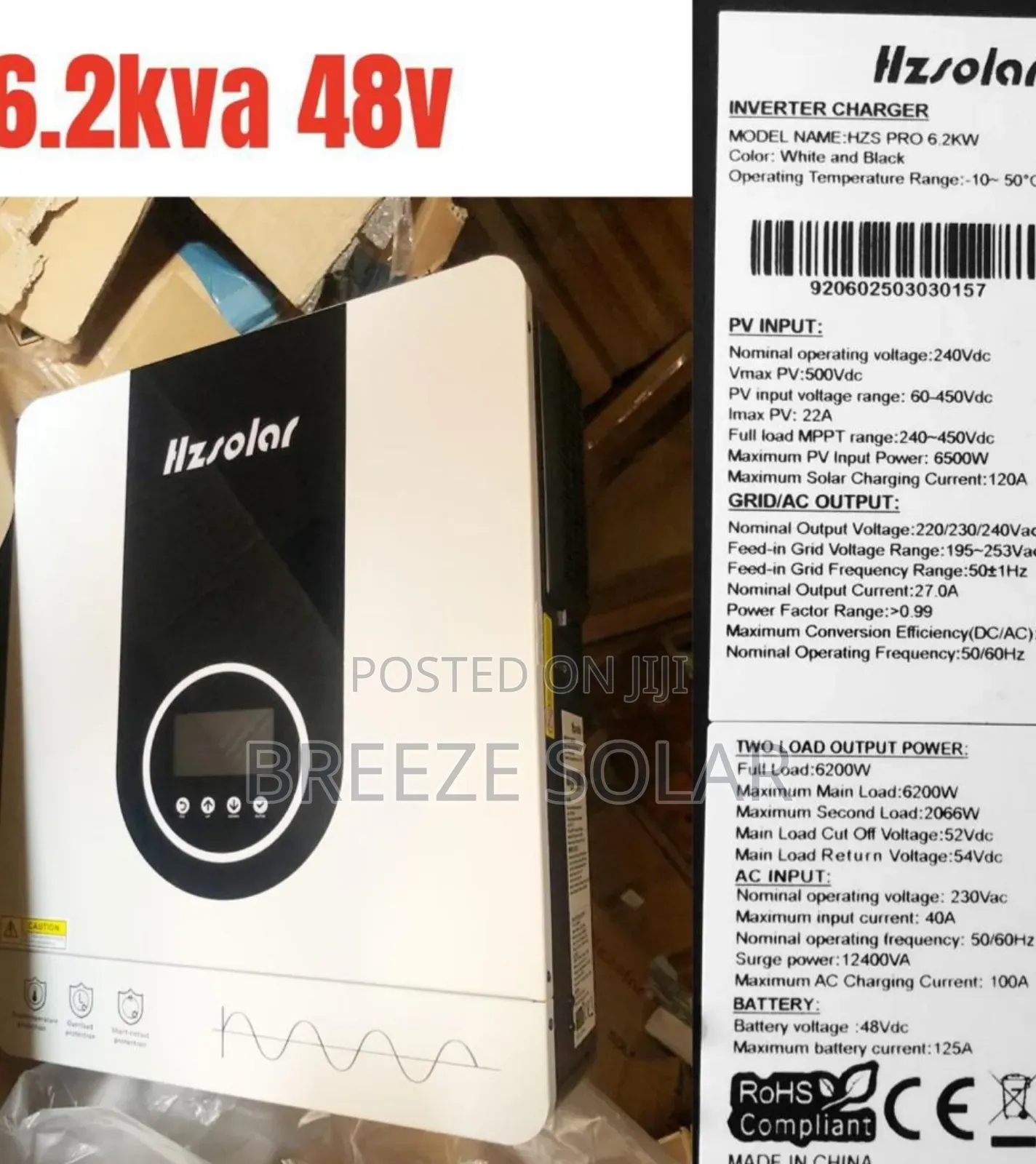 Solar Inverter 6.2kva