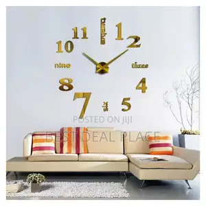 Home Decorative Sticker Diy 3d Wall Clock Small Size