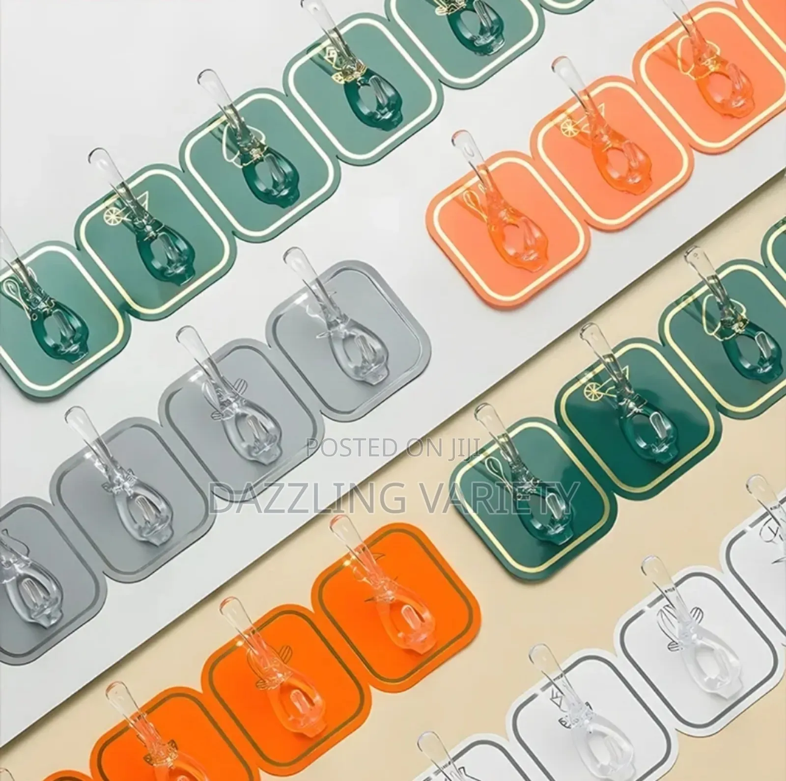 6 in 1 Multifunctional Self-Adhesive Colourful Wall Hooks