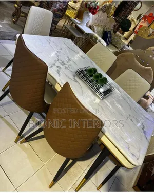 Imported 6 Seaters Marble Dining Table