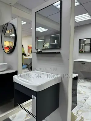 High Quality 43cm Black Washbasin Cabinet