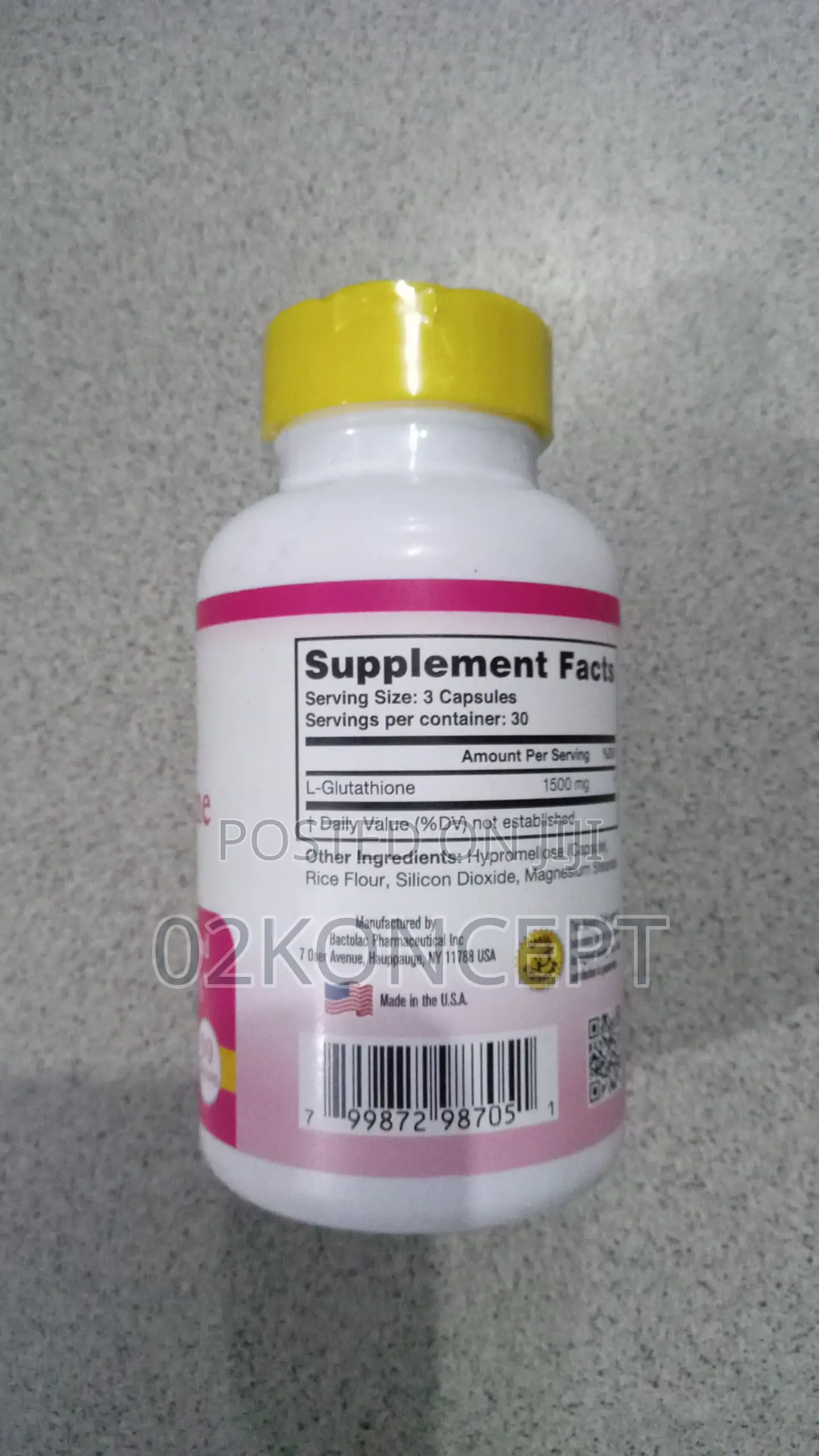 Nature's Field Glutathione 1500mg 90 Capsby