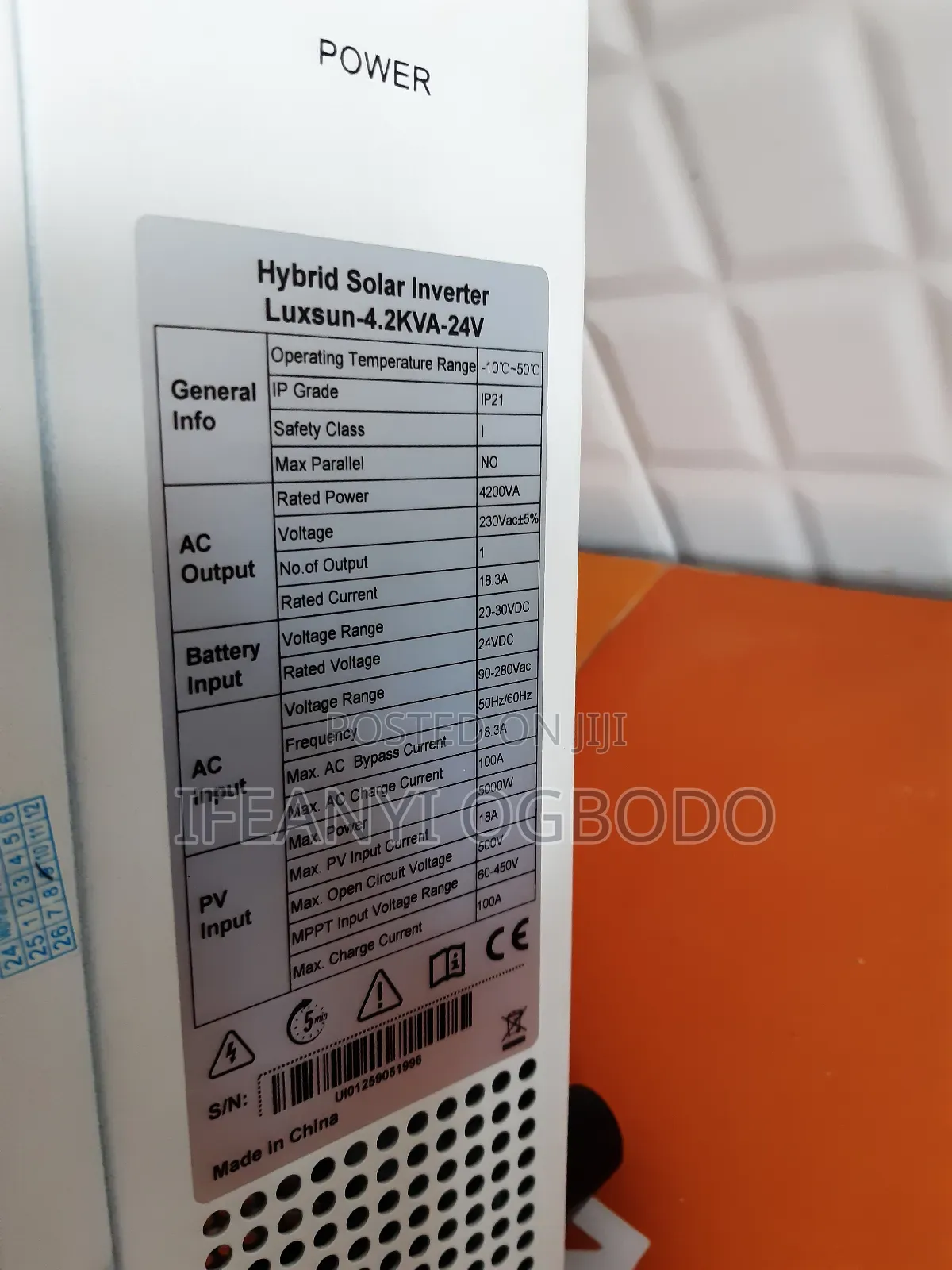Luxsun Solar Inverter 4.2kva 24v