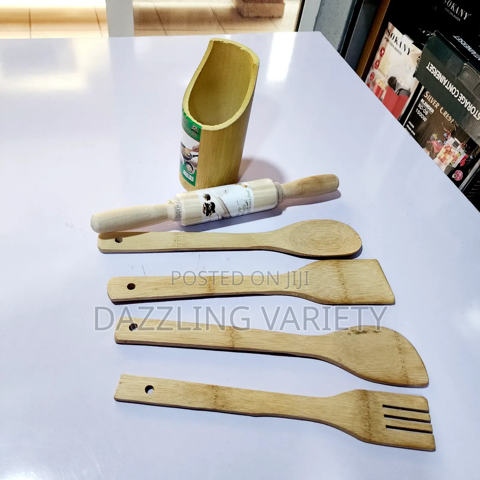 Bamboo/Wooden Spoon/Spatula Rolling Pin Set