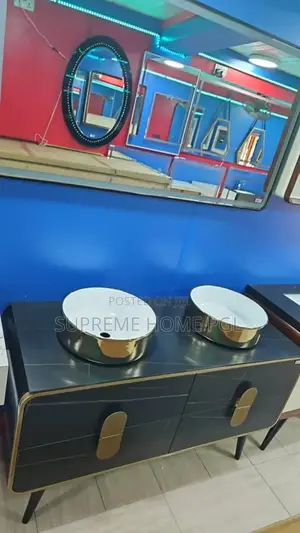 High Quality Gold and White Dual Wash Hand Basin