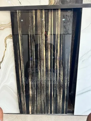 Black and Gold Texture Floor Tiles