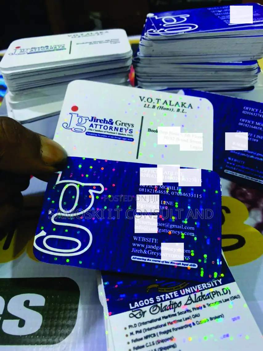 Transparent Complimentary Cards Regular Printing
