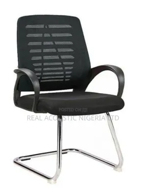 Modern Mesh Office Visitor Chair – Chrome Cantilever Base