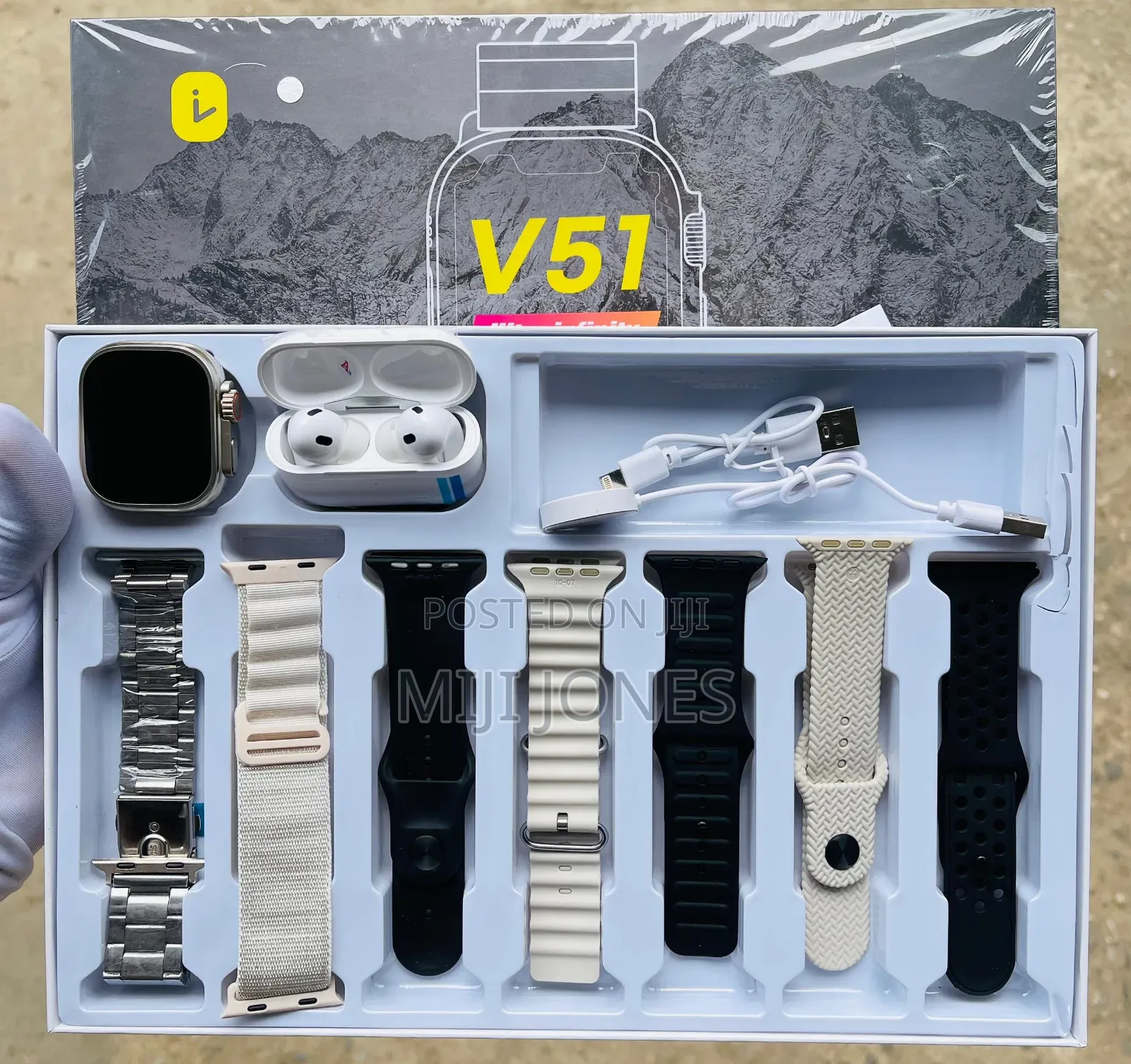 V51 Smart Package ** With (*7 Different Unique Strap*) and Earpod*