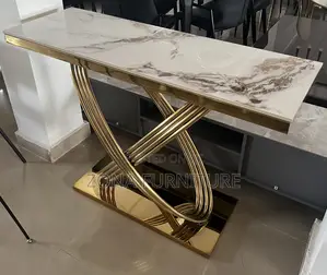 New Model Console Ceramic Table (Gold)