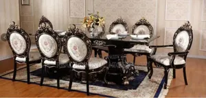Grand Royal Victorian 8-Seater Dining Set – Hand-Carved
