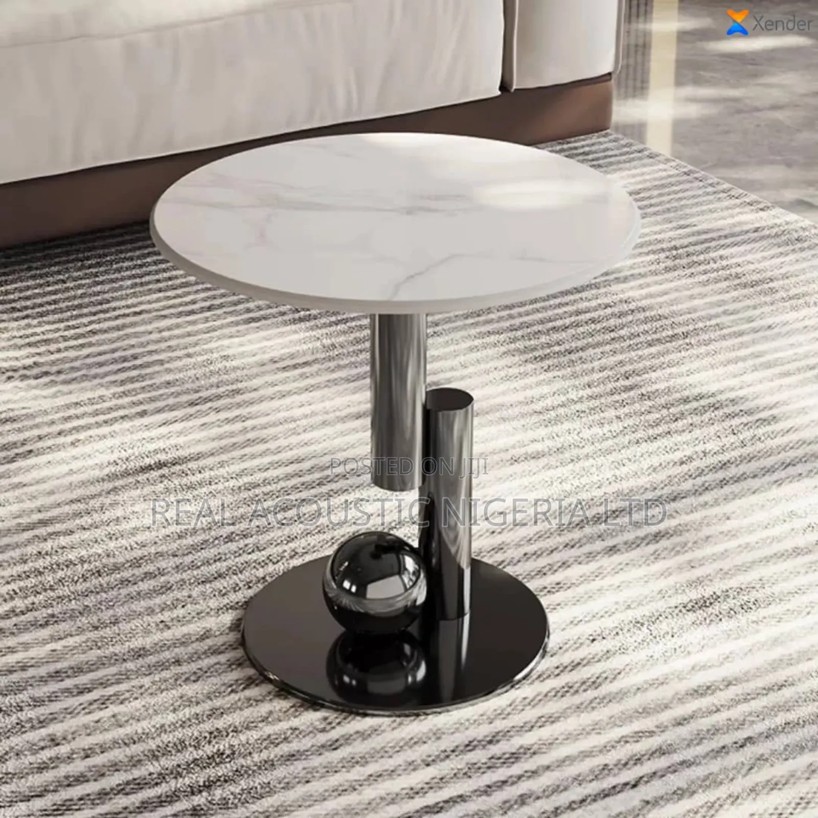 Creative Modern Side Table – Marble Chrome Design