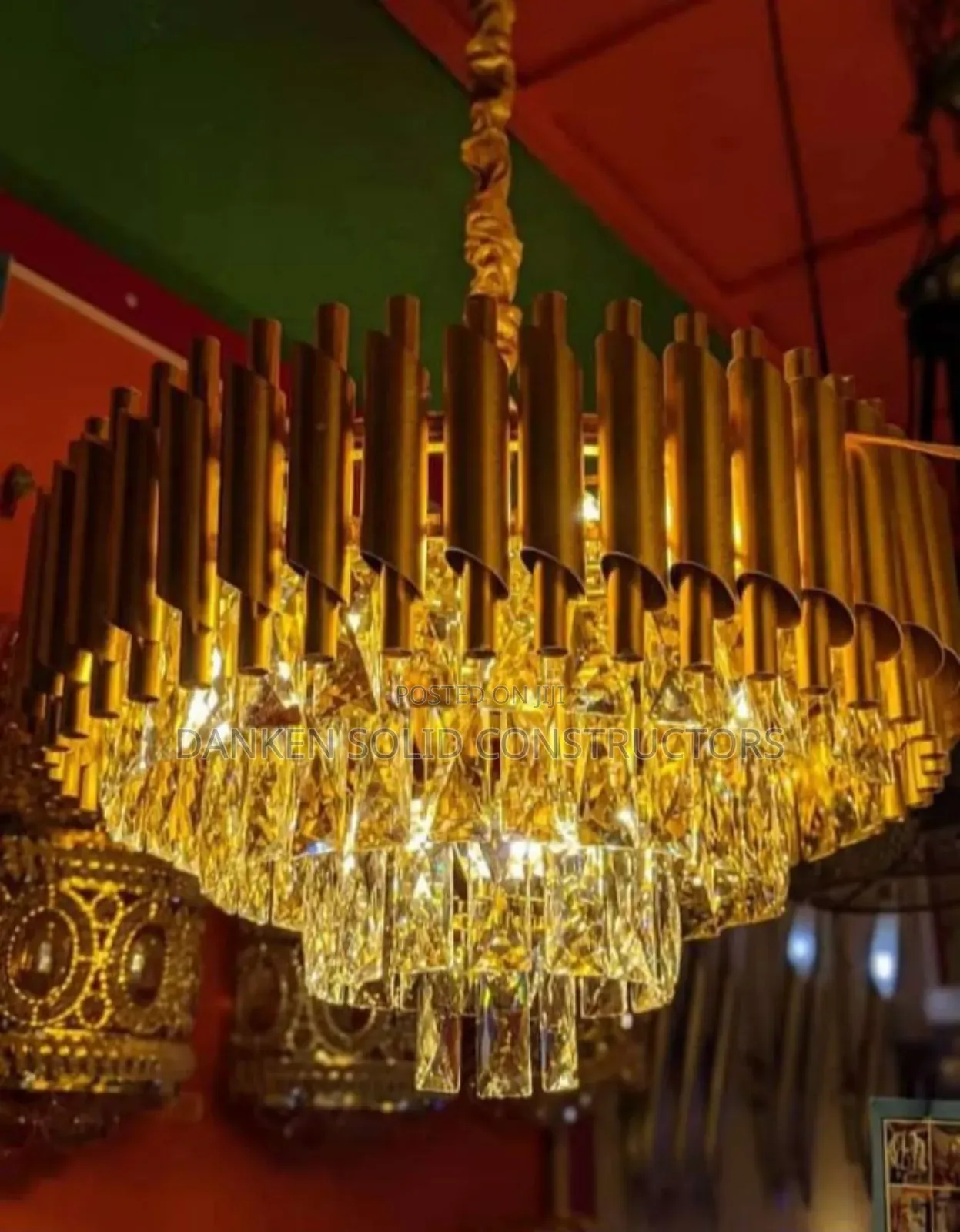 Gold Crystal Chandelier
