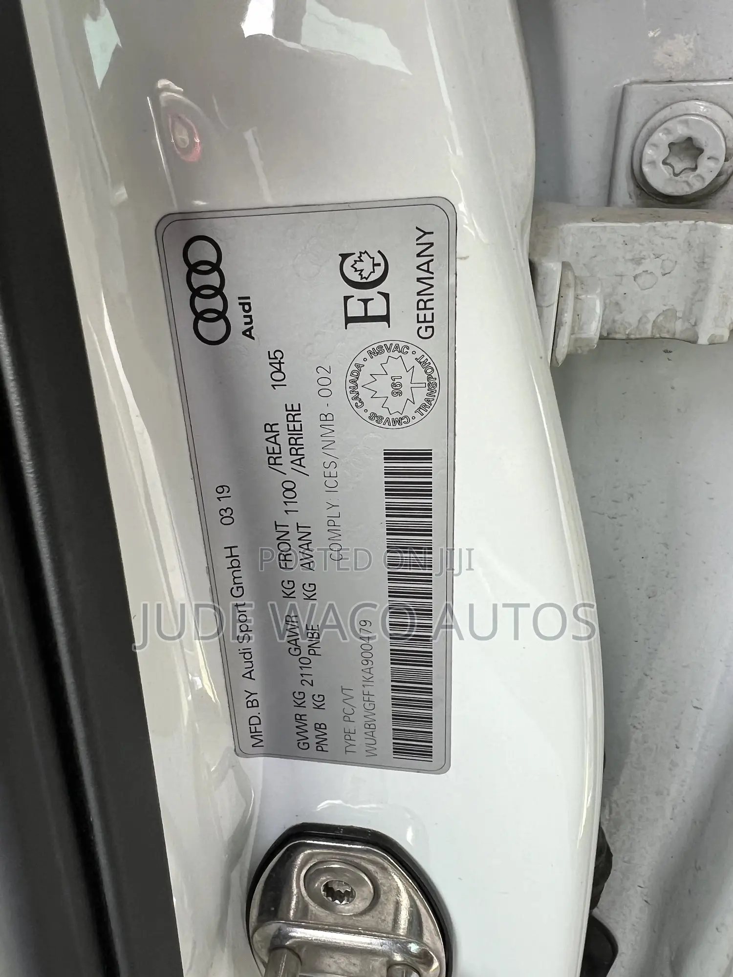 Audi RS3 2020 White