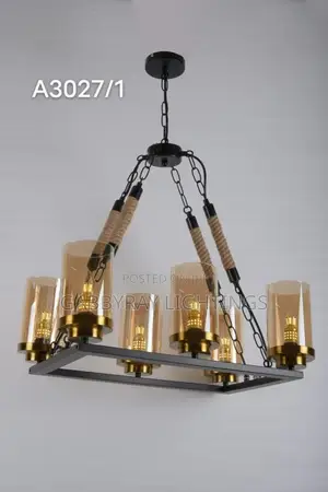 Six Glass Iron Pendant