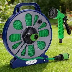50ft/15m, New High Pressure Water Pipe Garden Turntable Flat Hose Pipe