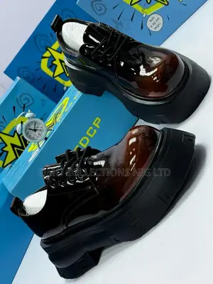 Luxury Patent Leather Men’S Oxford Platform Shoes – Fully Boxed