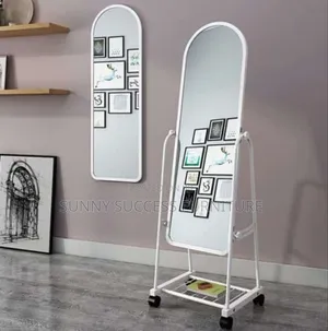 Mirror With Trolley Stand