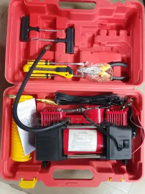 12v Portable Double-Cylinder Car Tyre Inflator and Air Compressor Pump