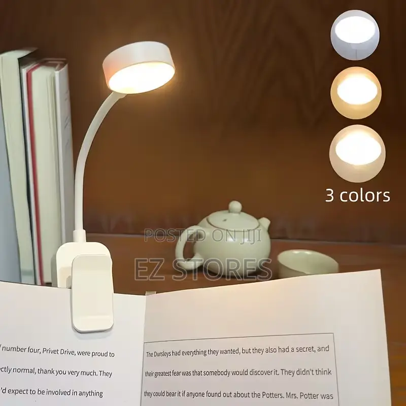 Clip-on Led Reading Light | Adjustable Brightness Lamp