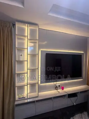 Massive Tv Wall Unit With Suspended Console