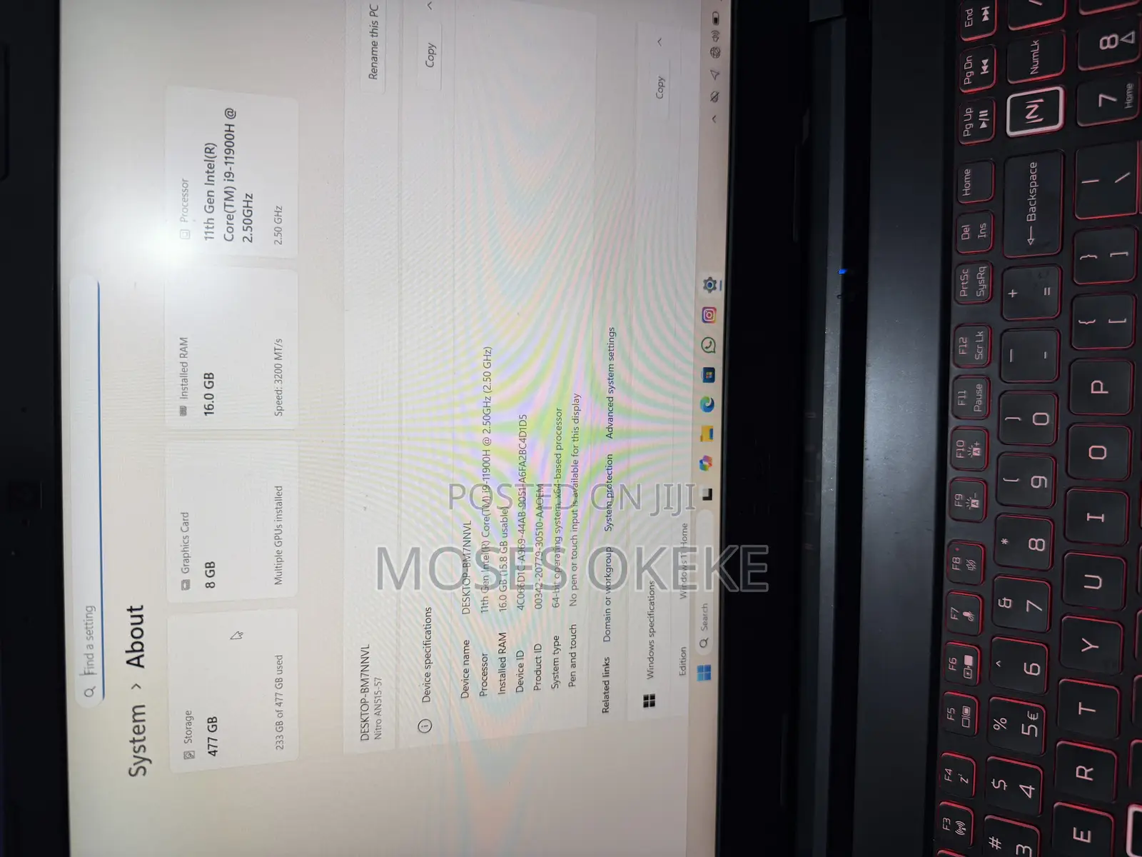 Laptop Acer Nitro 5 16GB Intel Core i9 SSD 512GB