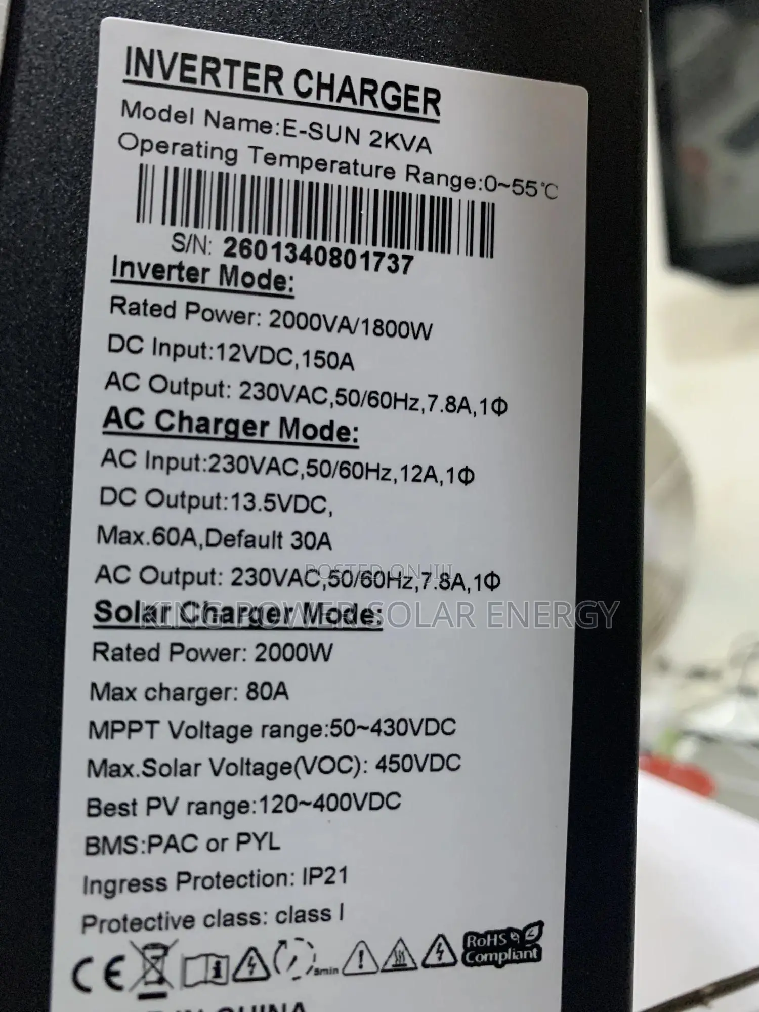 Sako 2kva/12v Hybrid Inverter