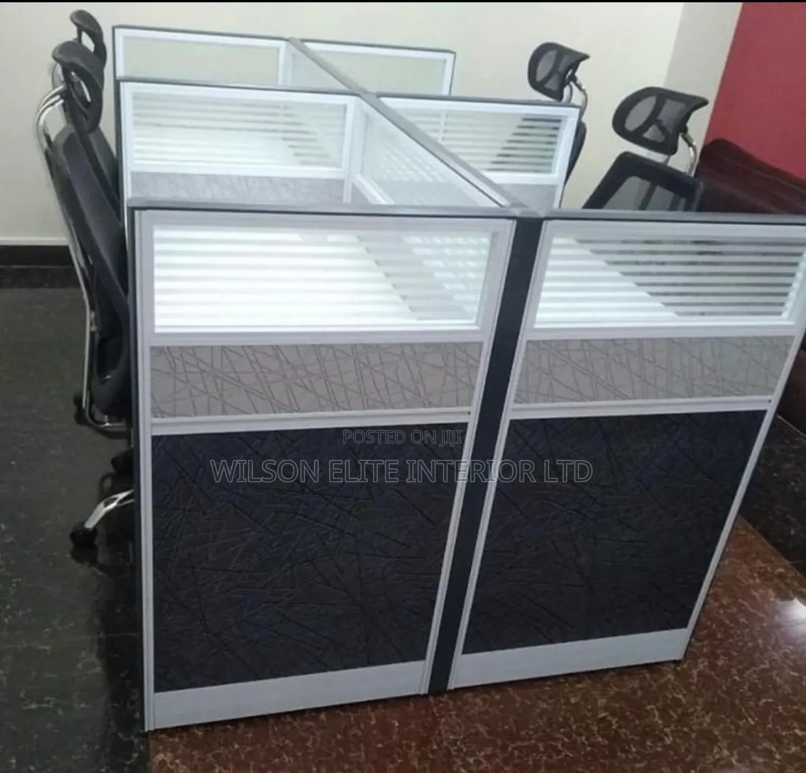 Modern Office Workstation Table by 4 Seaters