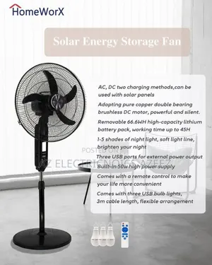 Homeworx Rechargeable Solar Fan