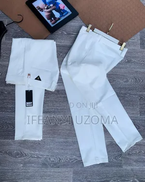 Classic Luxury White Pants Trousers