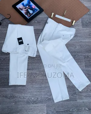 Classic Luxury White Pants Trousers