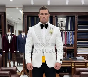 Exclusive Luxury Designer White Color Suit