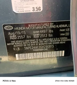 Hyundai Sonata 2016 Blue