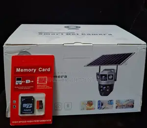 Dual-Lens Solar CCTV Camera + 128gb Memory Card (Full Set)