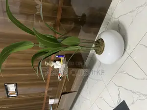 Modern Tall Artificial Plant in White Spherical Pot Large Indoor Floor
