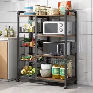 Kitchen Multi-Layer Storage Rack Trolley Storage Vegetable and Fruit