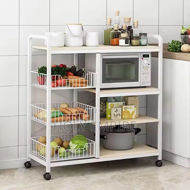 Kitchen Multi-Layer Storage Rack Trolley Storage Vegetable and Fruit
