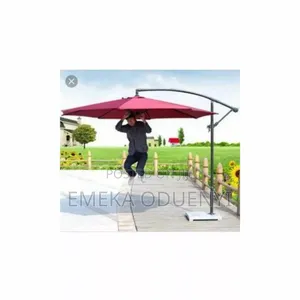 Outdoors Canopy Umbrella Parasol With Marble Base
