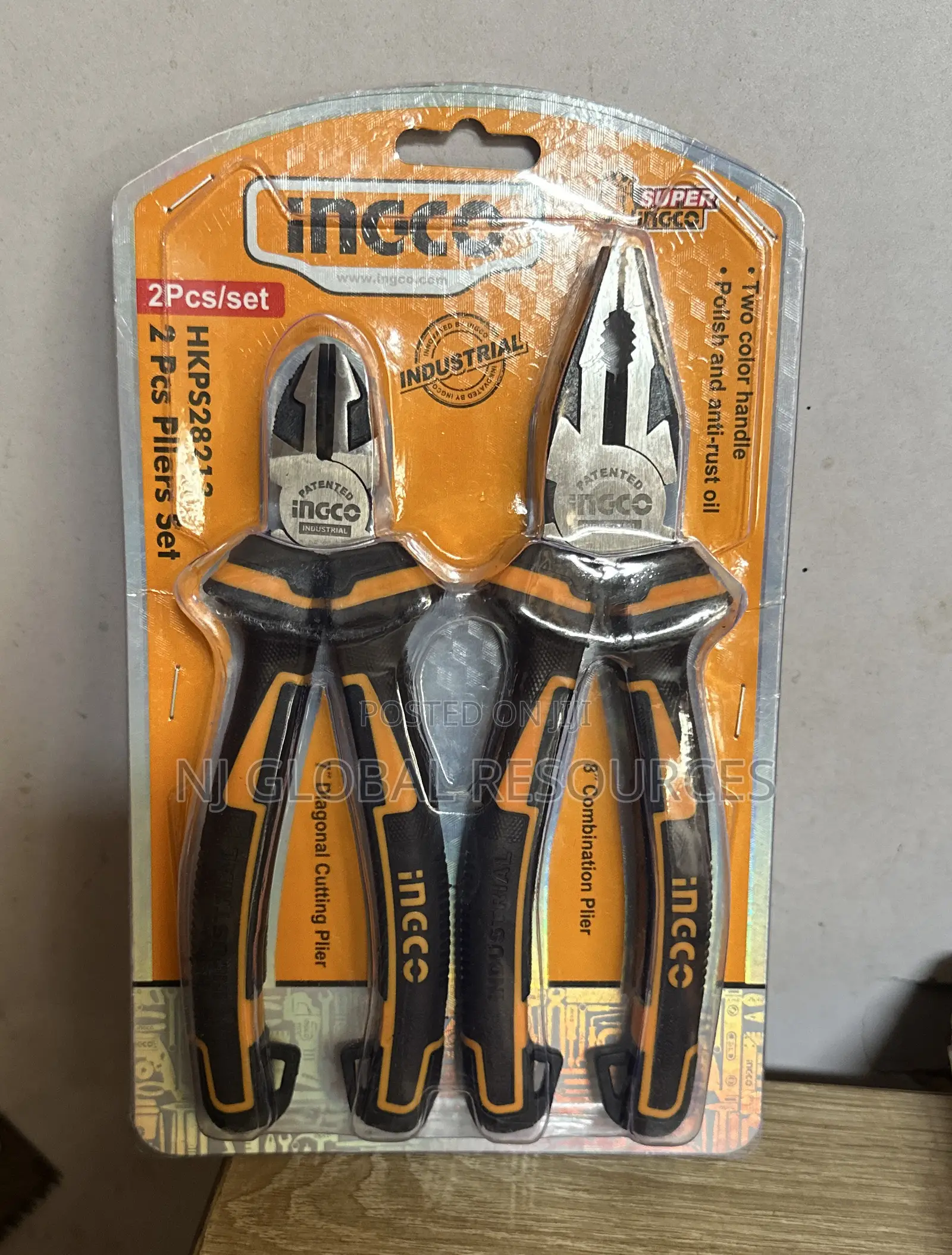 2pcs Ingco Plier Set